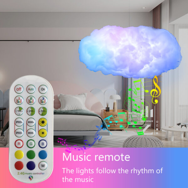 USB Cloud Light APP Control Music Synchronization 3D RGBIC Ambient Light Lightning Simulation Clouds Bedroom Room Light – Bild 2