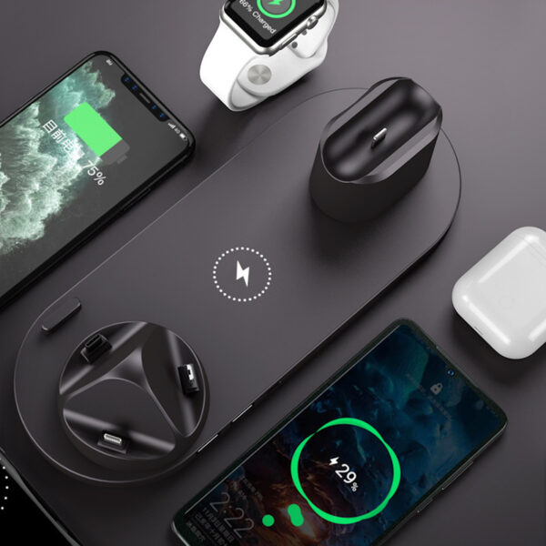 Wireless Charger For IPhone Fast Charger For Phone Fast Charging Pad For Phone Watch 6 In 1 Charging Dock Station – Bild 4