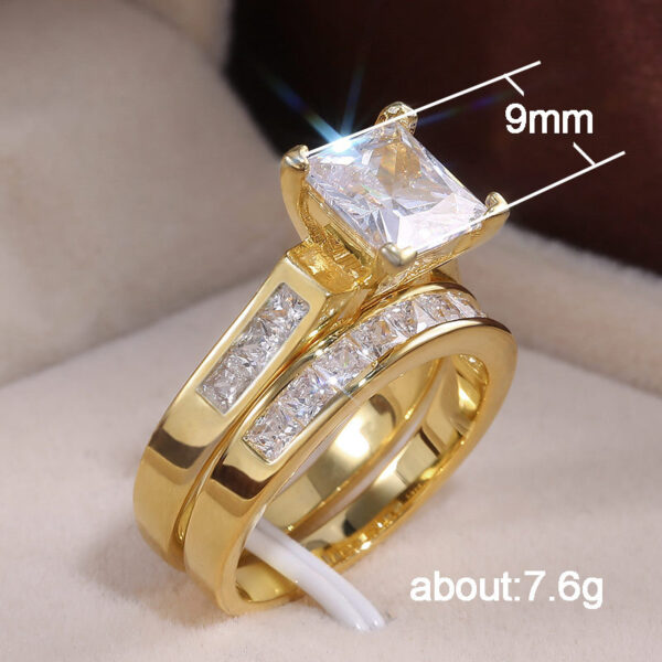 Fashion Temperament Couple Zircon Ring – Bild 5