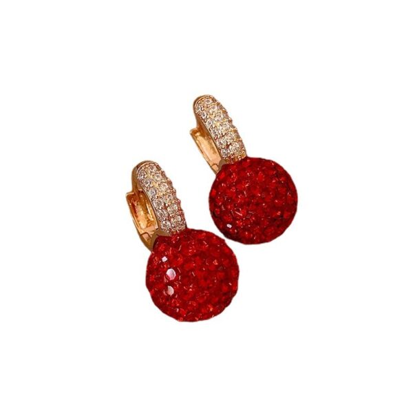 Red Earrings Fashion Stud Earrings Korean Temperament Birth Year Earrings – Bild 10