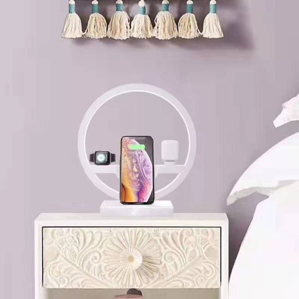 Fast Charging 4 in 1 Bedside Lamp Wireless Charger Bracket – Bild 10