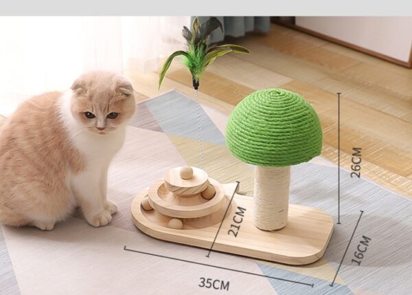 Pet Cat Tree Toys Cat Scratch Post Pet Furniture Scratching Post Cats Claw Scratcher Double Sisal Balls Cat Accessories – Bild 5