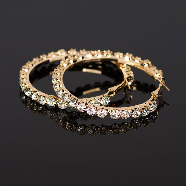 Popular Geometric Single Row Diamond Rhinestone Ear Ring – Bild 5