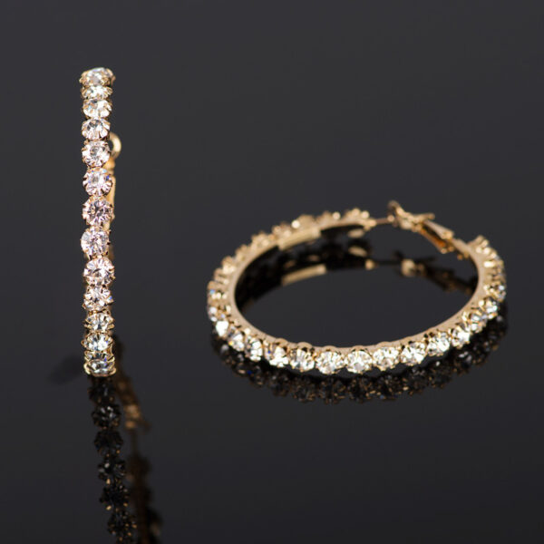 Popular Geometric Single Row Diamond Rhinestone Ear Ring – Bild 4