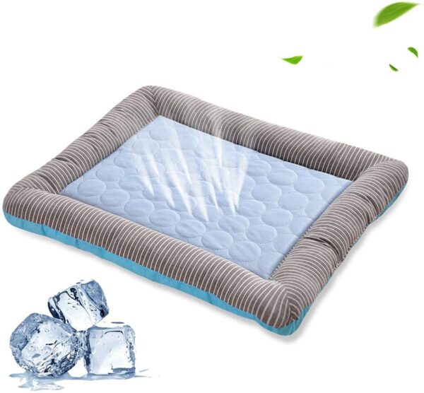 Pet Cooling Pad Bed For Dogs Cats Puppy Kitten Cool Mat Pet Blanket Ice Silk Material Soft For Summer Sleeping  Blue Breathable – Bild 4