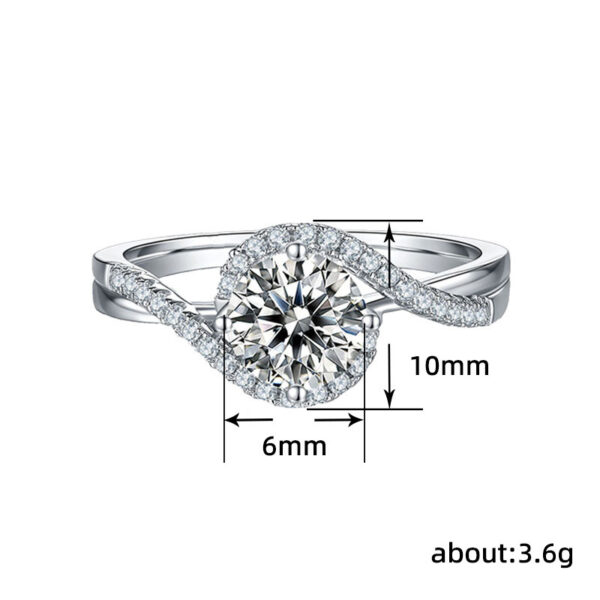 Eight Hearts And Eight Arrows Simulation Moissanite Ring – Bild 5