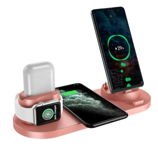 Wireless Charger For IPhone Fast Charger For Phone Fast Charging Pad For Phone Watch 6 In 1 Charging Dock Station – Bild 7