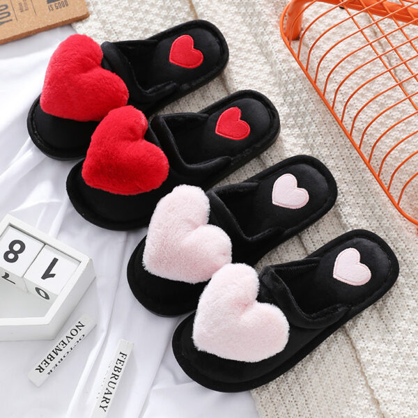 Cute Love Slipper Winter Warm Fluffy Shoes Home Slippers For Valentine's Day – Bild 3