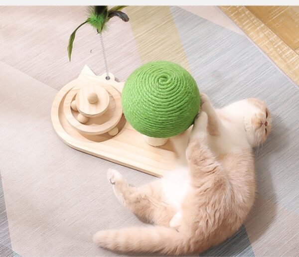 Pet Cat Tree Toys Cat Scratch Post Pet Furniture Scratching Post Cats Claw Scratcher Double Sisal Balls Cat Accessories – Bild 4