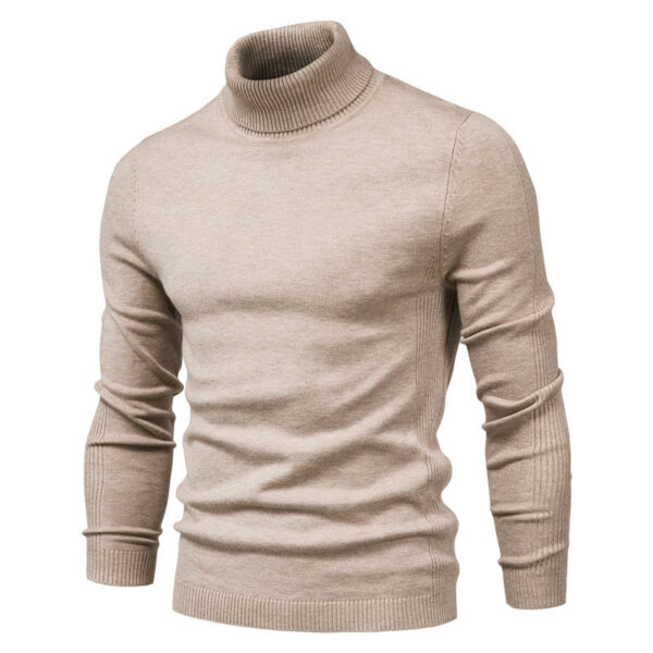 Men's Solid Color Slim Pullover Turtleneck Sweater Winter Casual Tops Clothing – Bild 10