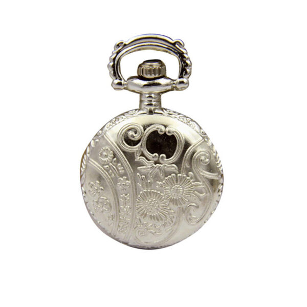 Creative Pocket Watch Necklace Silver Roman Digital Small Pocket Watch – Bild 3