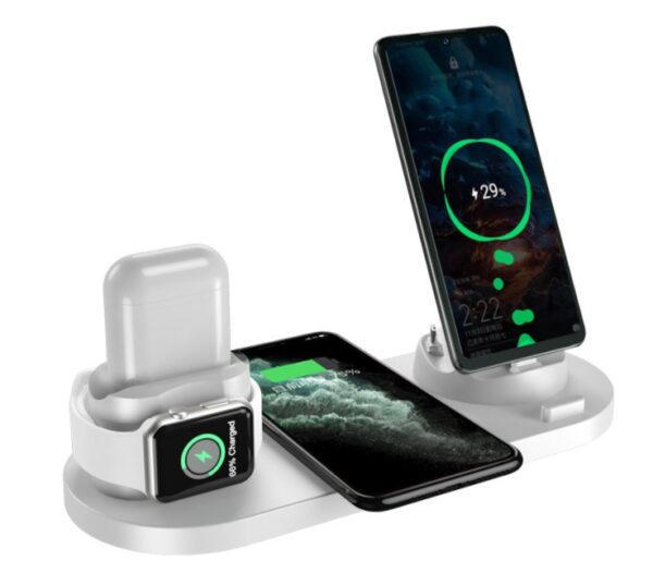 Wireless Charger For IPhone Fast Charger For Phone Fast Charging Pad For Phone Watch 6 In 1 Charging Dock Station – Bild 10