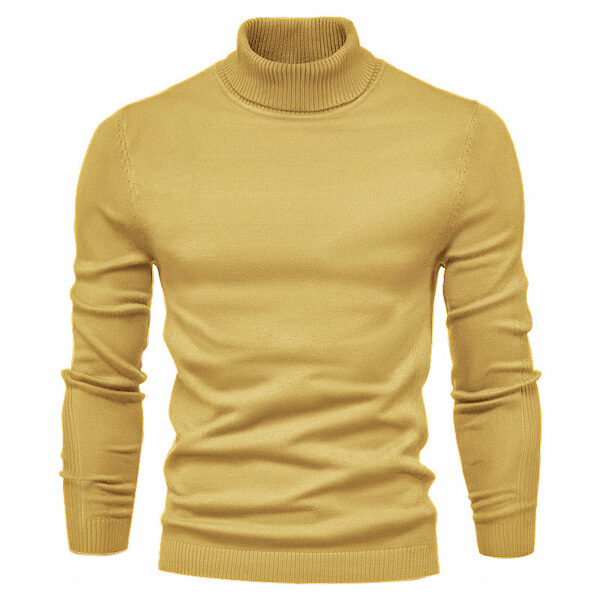 Men's Solid Color Slim Pullover Turtleneck Sweater Winter Casual Tops Clothing – Bild 8