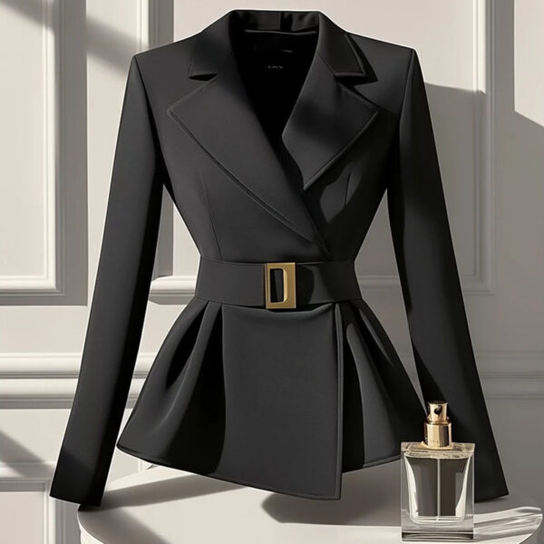 Black Suit Slim-fit Jacket Elegant Socialite Design Sense – Bild 4