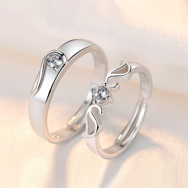 Fashion Simple Opening Ring Couple Ring – Bild 5