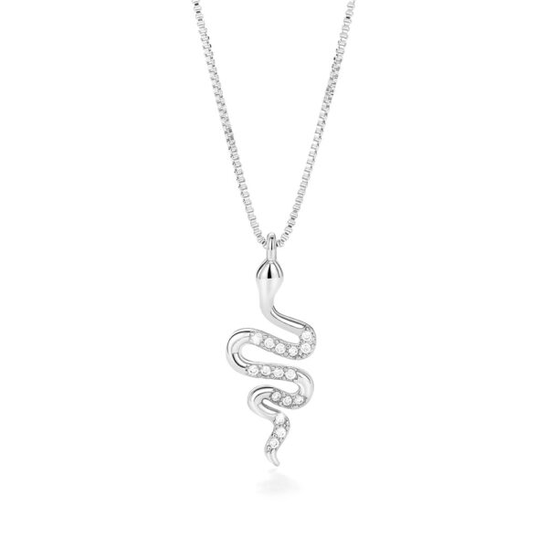 Fashion Lady Snake Pendant Necklace With Dazzling Zirconia Stylish Party Accessories Dainty Gift Animal Jewelry For Women Fashion Jewelry – Bild 5