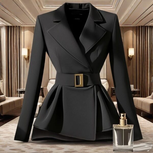 Black Suit Slim-fit Jacket Elegant Socialite Design Sense – Bild 2