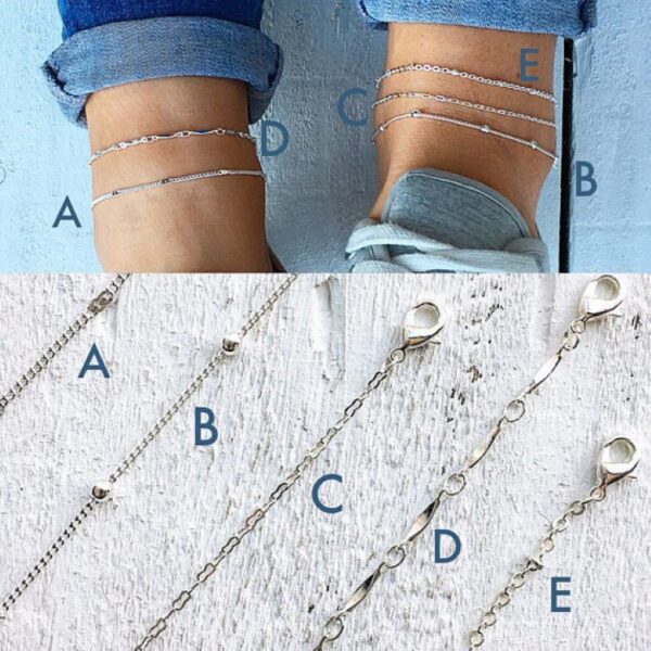 Stylish Simple And Versatile Anklets 5 Pieces Suit Combination – Bild 2