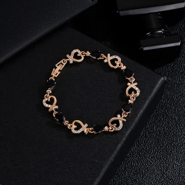 Hollow Love Bracelet With Rhinestones Fashion Temperament Heart-shaped Bracelet For Valentine's Day Gift Jewelry – Bild 8