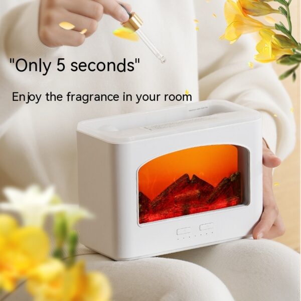 Desktop 3D Fireplace Simulation Flame Aroma Diffuser Household Hotel Usb Air Humidifier