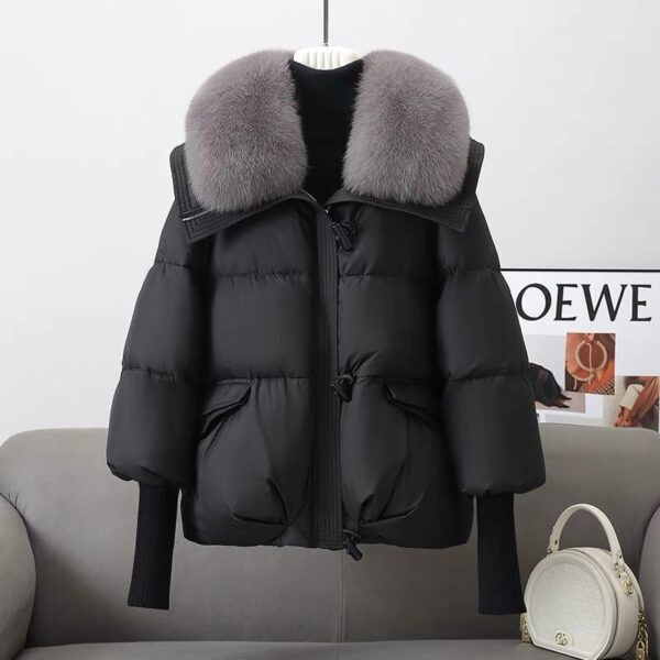 Down Cotton-padded Jacket Women's Short Fur Collar Thickened Coat Winter Clothing – Bild 10