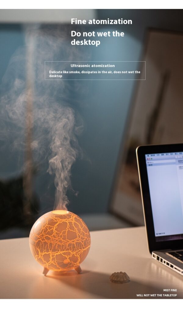 Creative Planet Colorful Atmosphere Lamp USB Humidifier 200ML Water Tank Can Add Essential Oil Household Mini Aroma Diffuser – Bild 3