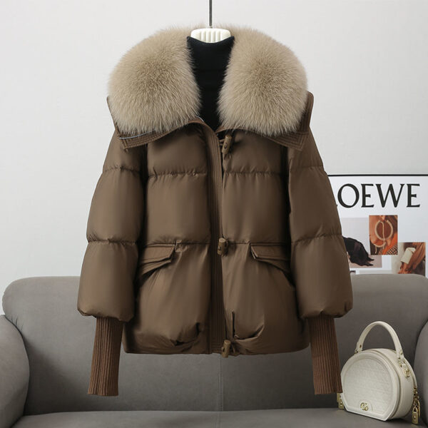 Down Cotton-padded Jacket Women's Short Fur Collar Thickened Coat Winter Clothing – Bild 9