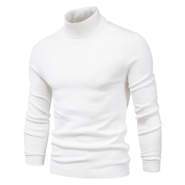 Men's Solid Color Slim Pullover Turtleneck Sweater Winter Casual Tops Clothing – Bild 6