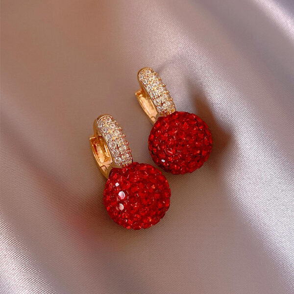 Red Earrings Fashion Stud Earrings Korean Temperament Birth Year Earrings – Bild 3