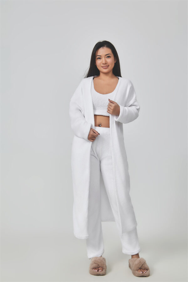Cozy Pajama Set, 3 Piece Lounge Set, Cute Loungewear, Warm Suit Sets, Matching Set, Lounge Set, 3 Piece Pant Sets, Women Winter Dress – Bild 8