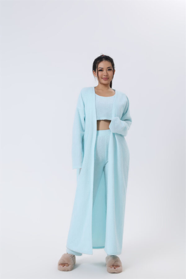 Cozy Pajama Set, 3 Piece Lounge Set, Cute Loungewear, Warm Suit Sets, Matching Set, Lounge Set, 3 Piece Pant Sets, Women Winter Dress – Bild 7
