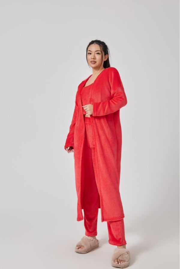 Cozy Pajama Set, 3 Piece Lounge Set, Cute Loungewear, Warm Suit Sets, Matching Set, Lounge Set, 3 Piece Pant Sets, Women Winter Dress – Bild 10
