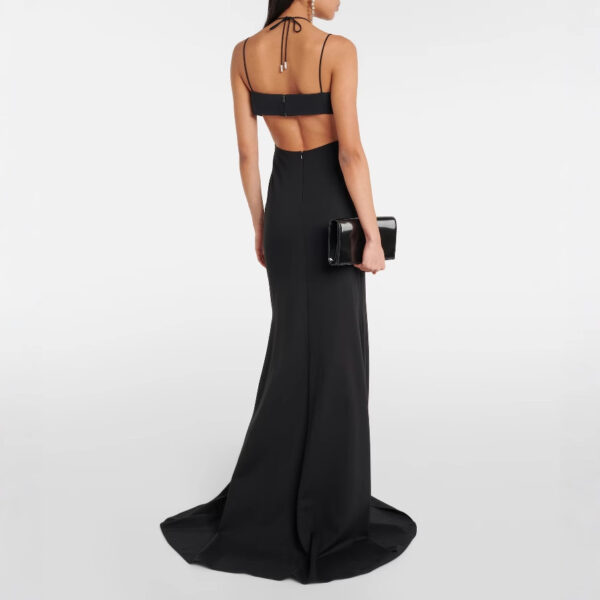 Tight Bandage One-piece Dress Black & Rhimestone Evening Dress – Bild 2